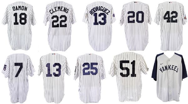 1990s-2000s New York Yankees & New York Giants Apparel Collection - Lot of 17 w/ Mickey Mantle Mitchell & Ness, Mariano Rivera & More