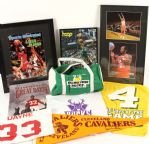 1980s-2000s Basketball Football Baseball Memorabilia Collection - Lot of 18 w/ World B. Free Signed Photos/Pennant, Posters and More