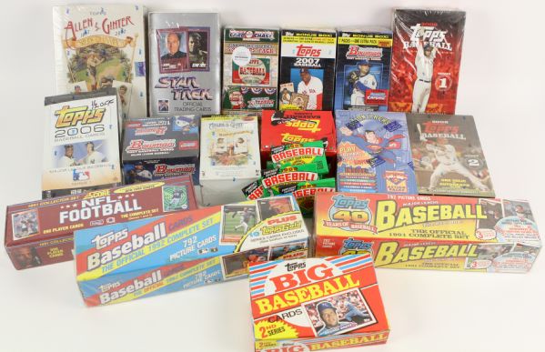 1980s-2000s Unopened Baseball Card Case Collection - Lot of 66