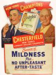 1954 circa Casey Stengel Leo Durocher New York Yankees/Giants 11" x 15" Chesterfield Cigarettes Broadside