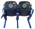 1994-2000 Milwaukee Brewers Milwaukee County Stadium Padded Seats - Lot of 2 (MEARS LOA/Sales Paperwork)