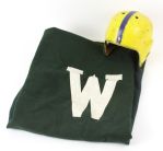 1950s Football Memorabilia Collection - Lot of w/ Game Used Helmet & 42" x 58" Blanket (MEARS LOA)