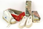 1970s Chris Evert Tennis Shoes & Wilson Coach Wooden Basketball Shoes - Lot of 3 Pairs