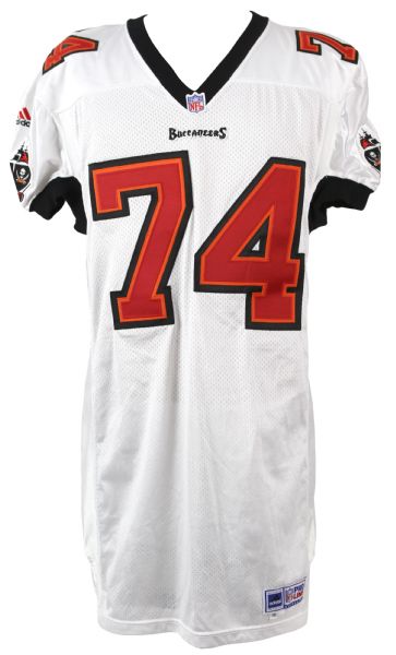 1998-99 Paul Gruber Tampa Bay Buccaneers Game Worn Road Jersey (MEARS LOA)