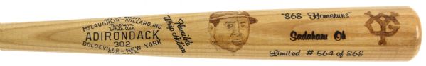 1980s Sadaharu Oh Yomiuri Giants Signed Adirondack 868 Home Runs Commemorative Bat (JSA) 564/868
