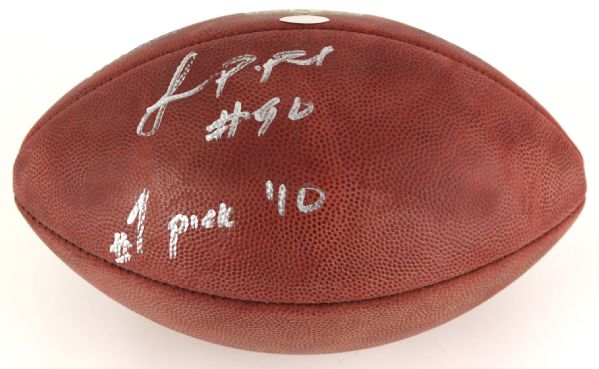 2010 Jason Pierre Paul New York Giants Signed Football (Steiner)