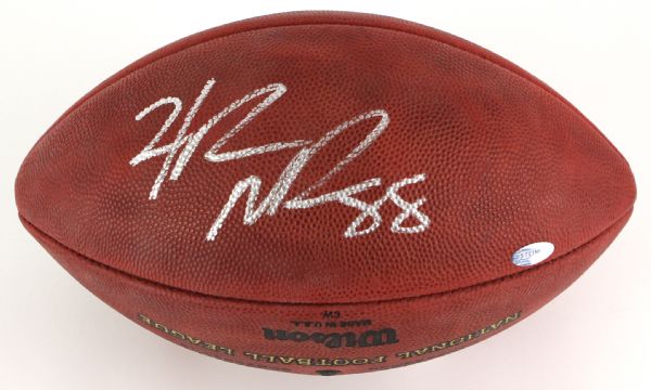 2009-13 Hakeem Nicks New York Giants Signed Football (Steiner)