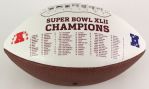 2008 Osi Umenyiora New York Giants Signed Super Bowl XLII Champions Football (JSA)
