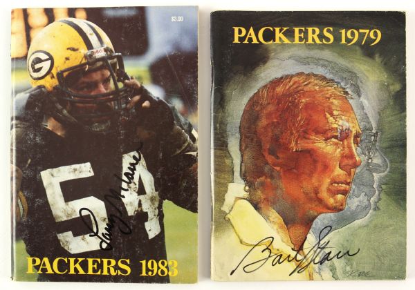 1979-83 Bart Starr Larry McCarren Green Bay Packers Signed Media Guide Collection - Lot of 2 (JSA)