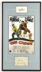 1993 Dean Martin Jerry Lewis Signed 15" x 27" Framed Display (JSA)