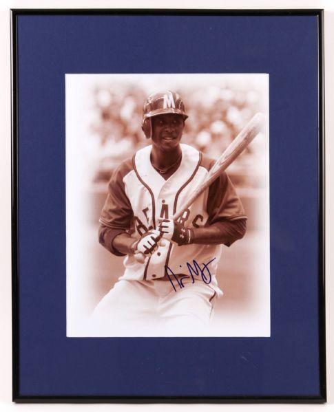 2011 Nyjer Morgan Milwaukee Brewers Signed 17" x 21" Framed Display (JSA)