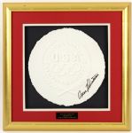 2000 Oscar Robertson Signed 17" x 18" Framed Embossed USA Olympic Committee Seal (JSA)