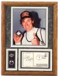 1980s-90s Wayne Gretzky Oilers/Kings Signed 13" x 18" Framed Display (JSA)