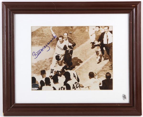 1980s Bill Mazeroski Pittsburgh Pirates Signed 14" x 17" Framed Display (JSA)