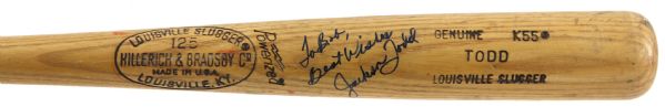 1977 Jackson Todd New York Mets Signed H&B Louisville Slugger Professional Model Game Used Bat (MEARS LOA/JSA)