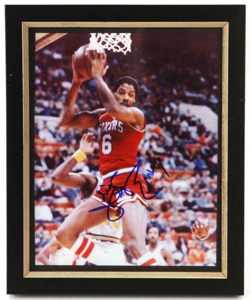 1980s-2000s Baketball Signed Framed Photo/Display Collection - Lot of 4 w/Grant Hill Dwayne Wade (JSA)