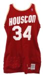 1988-89 Hakeem Olajuwon Houston Rockets Game Worn Road Jersey (MEARS LOA)