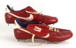 1980s Carlton Fisk Chicago White Sox Signed Game Worn Nike Cleats (MEARS LOA/JSA)