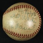 1955 (August 10) Stan Musial St. Louis Cardinals Signed ONL Feeney County Stadium Game Used Baseball (MEARS LOA/JSA) 1,000th Career Extra Base Hit 