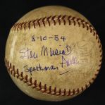 1954 (August 10) Stan Musial St. Louis Cardinals Signed ONL Giles Sportsman Park Game Used Baseball (MEARS LOA/JSA)