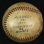 1954 (August 10) Stan Musial St. Louis Cardinals Signed ONL Giles Sportsman Park Game Used Baseball (MEARS LOA/JSA)
