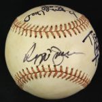 1976 (July 30) Reggie Jackson Brooks Robinson Baltimore Orioles Signed OAL MacPhail Tiger Stadium Game Used Baseball (MEARS LOA/JSA)