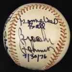 1976 (July 30) Reggie Jackson Brooks Robinson Baltimore Orioles Signed OAL MacPhail Tiger Stadium Game Used Baseball (MEARS LOA/JSA)