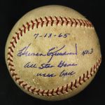 1965 (July 13) Harmon Killebrew Minnesota Twins Sigend OAL Cronin Metropolitan Stadium All Star Game Used Baseball (MEARS LOA/JSA)