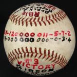 1965 (April 28) Bob Gibson St. Louis Cardinals Signed ONL Giles Milwaukee County Stadium Game Used Victory Baseball (MEARS LOA/JSA)