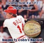 1985 (September 11) Pete Rose Cincinnati Reds Signed ONL Feeney Riverfront Stadium Game Used Baseball (MEARS LOA/JSA) Rose Passes Cobb With Career Hit 4,192 