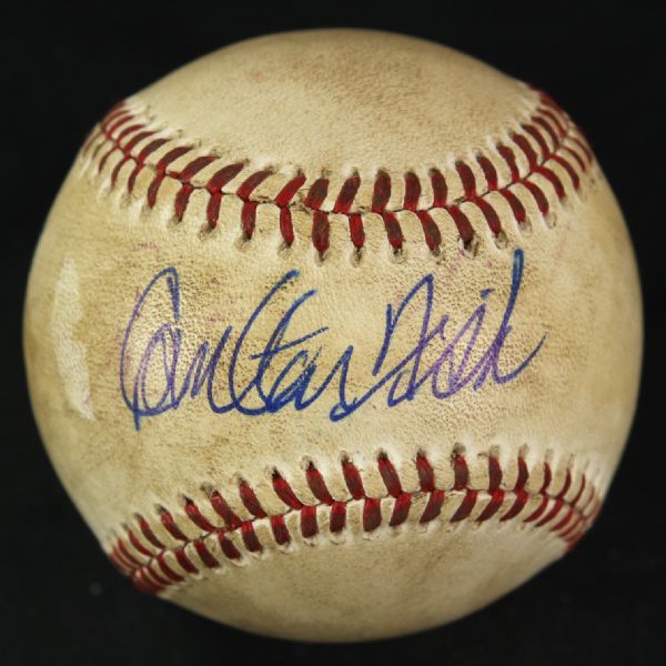 1978 Carlton Fisk Boston Red Sox Signed OAL MacPhail Fenway Park Game Used Baseball (MEARS LOA/JSA)