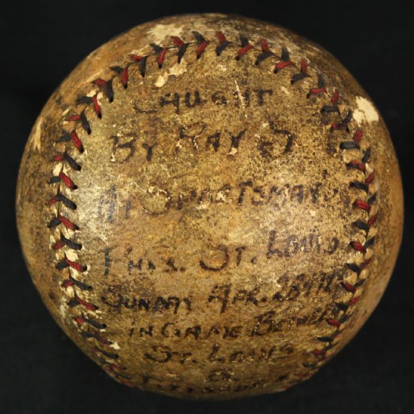 1929 (April 28) St. Louis Cardinals Pittsburgh Pirates ONL Heydler Sportsmans Park Game Used Baseball (MEARS LOA)