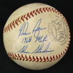 1968 Nolan Ryan Gil Hodges New York Mets Signed ONL Giles Shea Stadium Game Used Baseball (MEARS LOA/JSA)