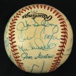 1983 Milwaukee Brewers/Braves Multi Signed ONL Feeney Baseball w/ 21 Signatures Including Hank Aaron, Don Sutton, Ken Keltner & More (JSA)