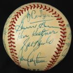 1983 Milwaukee Brewers/Braves Multi Signed ONL Feeney Baseball w/ 21 Signatures Including Hank Aaron, Don Sutton, Ken Keltner & More (JSA)