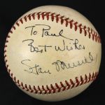 1949-51 Stan Musial St. Louis Cardinals Signed ONL Frick Game Used Baseball (MEARS LOA/JSA)