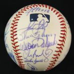 2000 New York Yankees World Series Champions Team Signed OML Selig Baseball w/ 28 Signatures Including Derek Jeter, Mariano Rivera, Roger Clemens, Joe Torre & More (JSA)