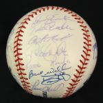 2000 New York Yankees World Series Champions Team Signed OML Selig Baseball w/ 28 Signatures Including Derek Jeter, Mariano Rivera, Roger Clemens, Joe Torre & More (JSA)