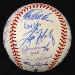 2000 New York Yankees World Series Champions Team Signed OML Selig Baseball w/ 28 Signatures Including Derek Jeter, Mariano Rivera, Roger Clemens, Joe Torre & More (JSA)