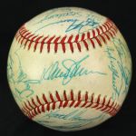 1986 New York Mets World Series Champions Team Signed ONL Feeney Baseball w/ 25 Signatures Including Gary Carter, Darryl Strawberry, Ray Knight & More (JSA)
