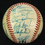 1986 New York Mets World Series Champions Team Signed ONL Feeney Baseball w/ 25 Signatures Including Gary Carter, Darryl Strawberry, Ray Knight & More (JSA)