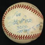 1978 (May 5) Pete Rose Cincinnati Reds Signed ONL Feeney Riverfront Stadium Game Used Baseball (MEARS LOA) Roses 3,000th Career Hit Game
