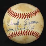 1979 Earl Weaver Chuck Tanners Orioles/Pirates Signed OWS Kuhn Memorial Stadium World Series Game Used Baseball (MEARS LOA/JSA)