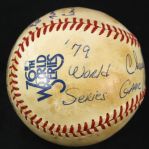 1979 Earl Weaver Chuck Tanners Orioles/Pirates Signed OWS Kuhn Memorial Stadium World Series Game Used Baseball (MEARS LOA/JSA)