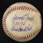 1976 (July 30) Pete Rose Johnny Bench Spark Anderson George Foster Ken Griffey Cincinnati Reds Signed ONL Feeney Riverfront Stadium Game Used Baseball (MEARS LOA/JSA)