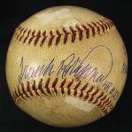 1959 (August 11) Frank Robinson Cincinnati Reds Signed ONL Giles Crosley Field Game Used Home Run Baseball (MEARS LOA/JSA) Robinson's 123rd Career Home Run 