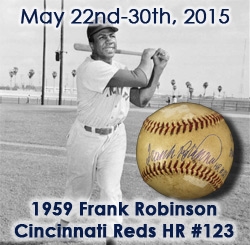 1959 (August 11) Frank Robinson Cincinnati Reds Signed ONL Giles Crosley Field Game Used Home Run Baseball (MEARS LOA/JSA) Robinsons 123rd Career Home Run 