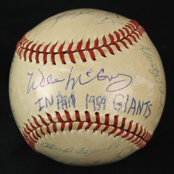 1959 San Francisco Giants Multi Signed OAL Harridge Baseball w/ 15 Signatures Including Willie McCovey, Orlando Cepeda, Felipe Alou & More (JSA)