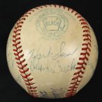 1959 San Francisco Giants Multi Signed OAL Harridge Baseball w/ 15 Signatures Including Willie McCovey, Orlando Cepeda, Felipe Alou & More (JSA)