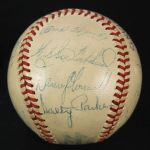 1959 San Francisco Giants Multi Signed OAL Harridge Baseball w/ 15 Signatures Including Willie McCovey, Orlando Cepeda, Felipe Alou & More (JSA)